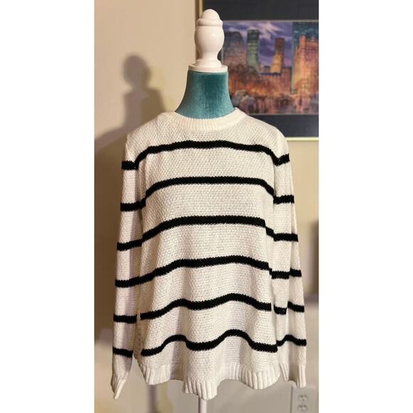 NWTO Pink Clover striped sweater - Picture 1 of 7